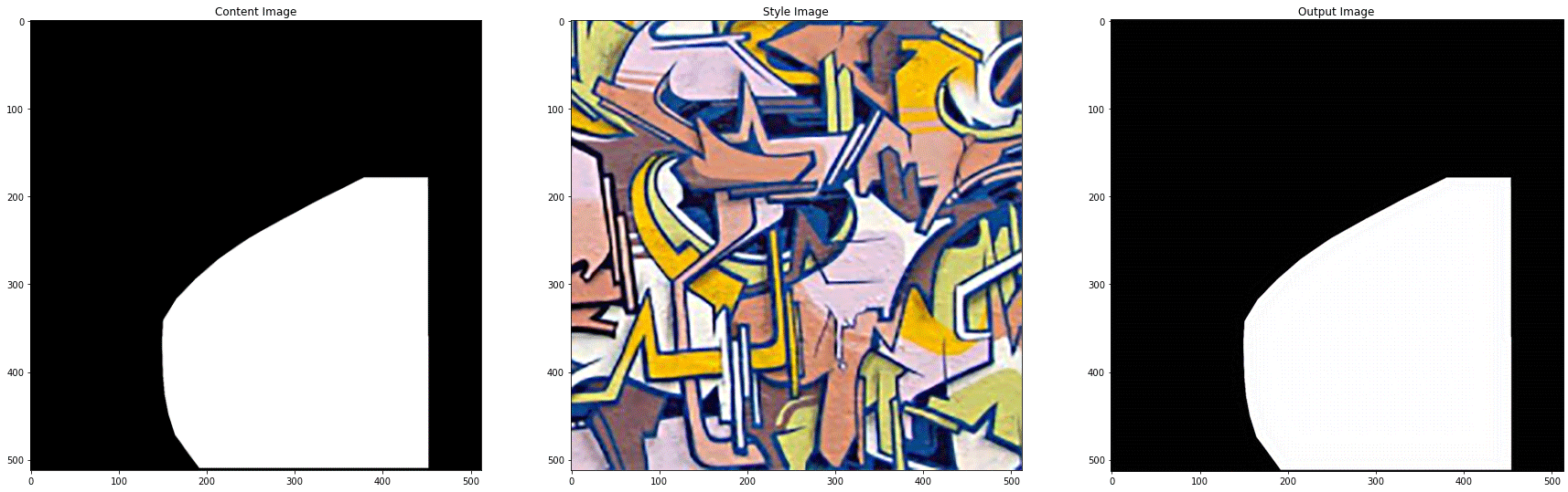 Style transfer algorithm applied to building section