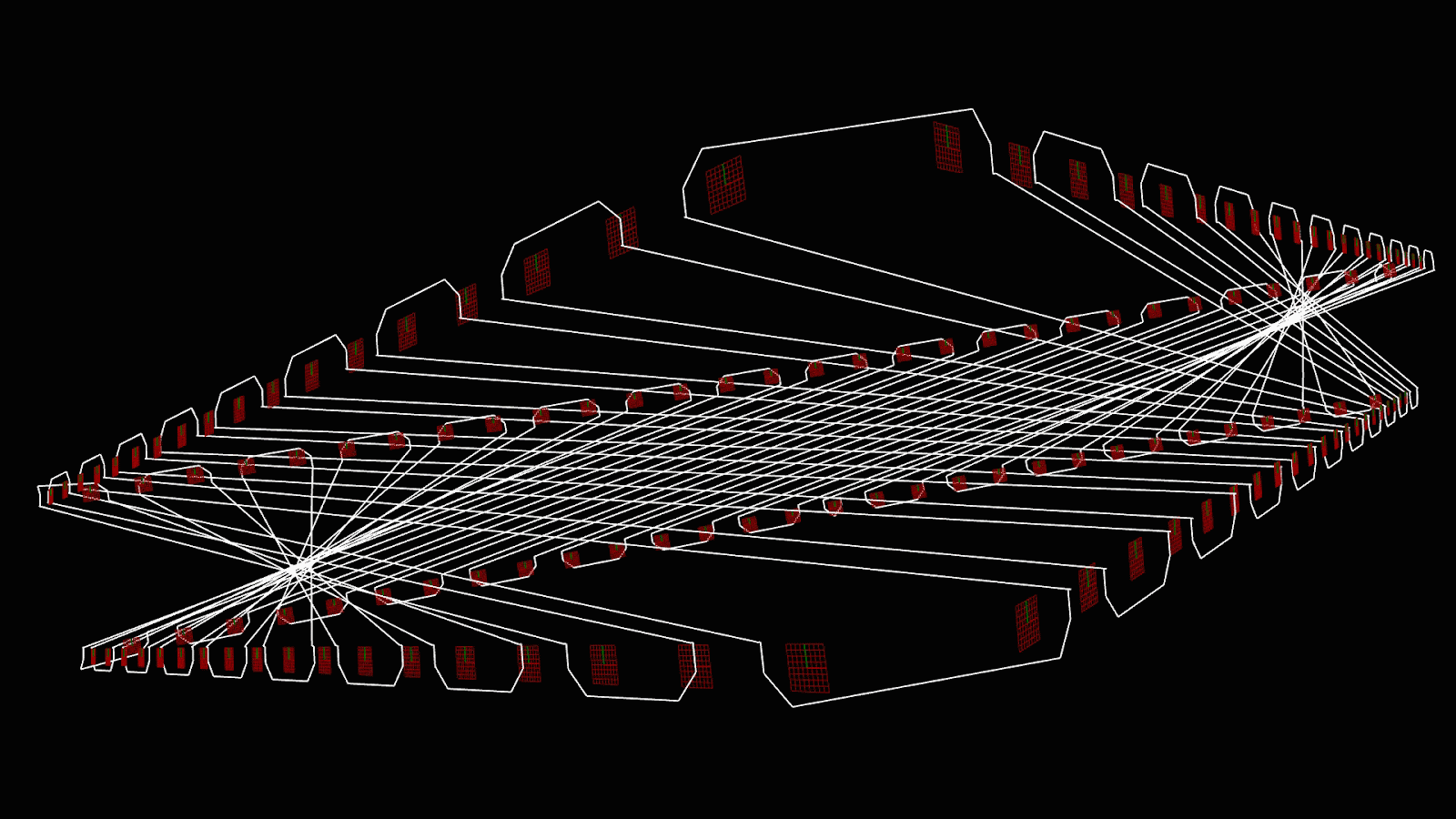 Path with wrapping motion around anchors to fiber in place