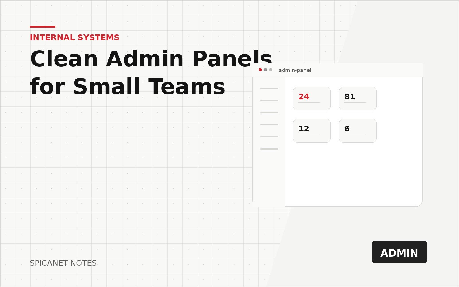 Clean Admin Panels for Small Teams article cover