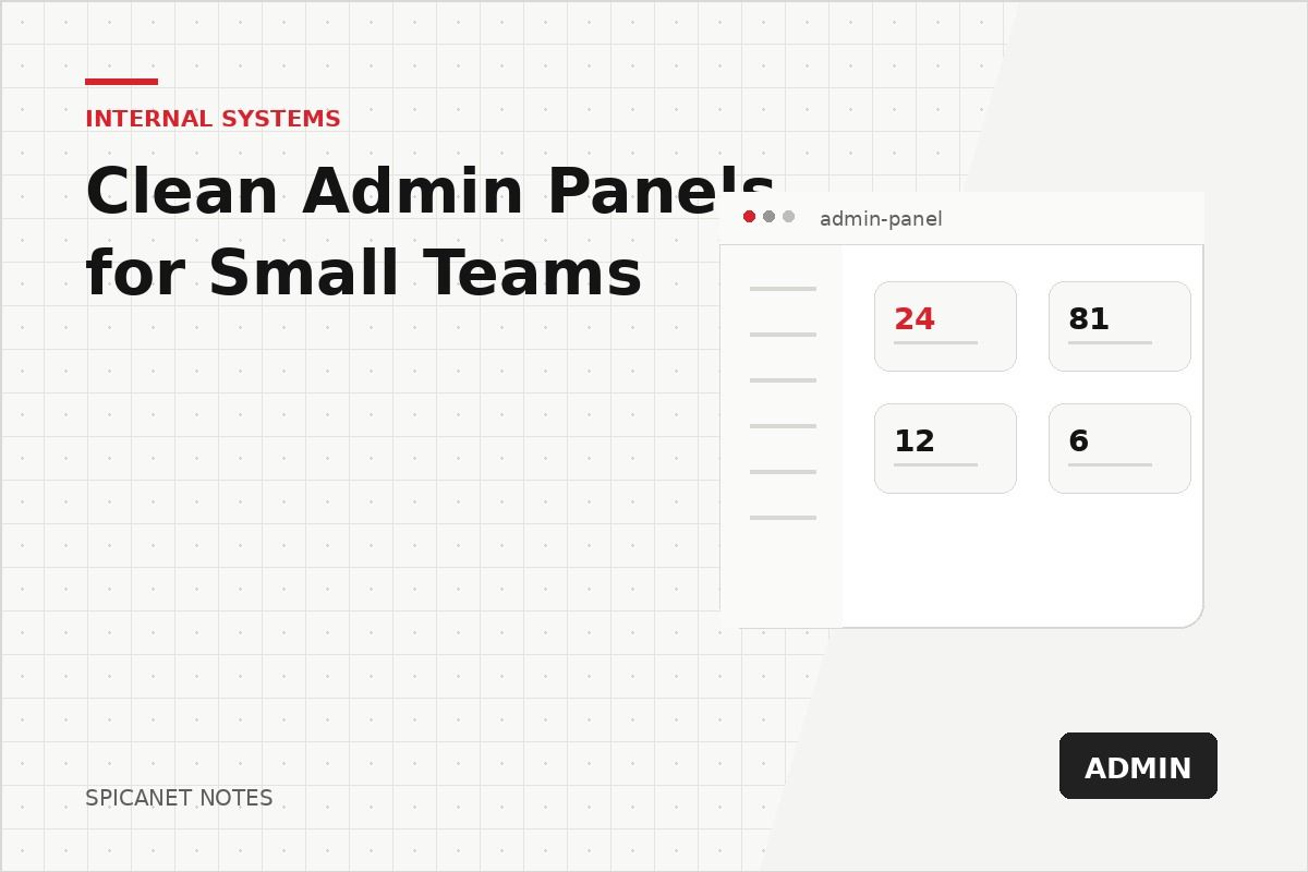Clean Admin Panels for Small Teams article cover