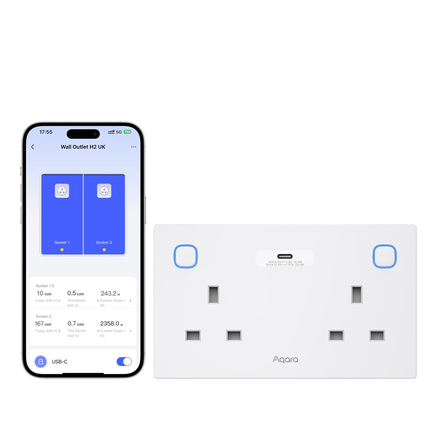 Aqara H2 Wall Outlet UK