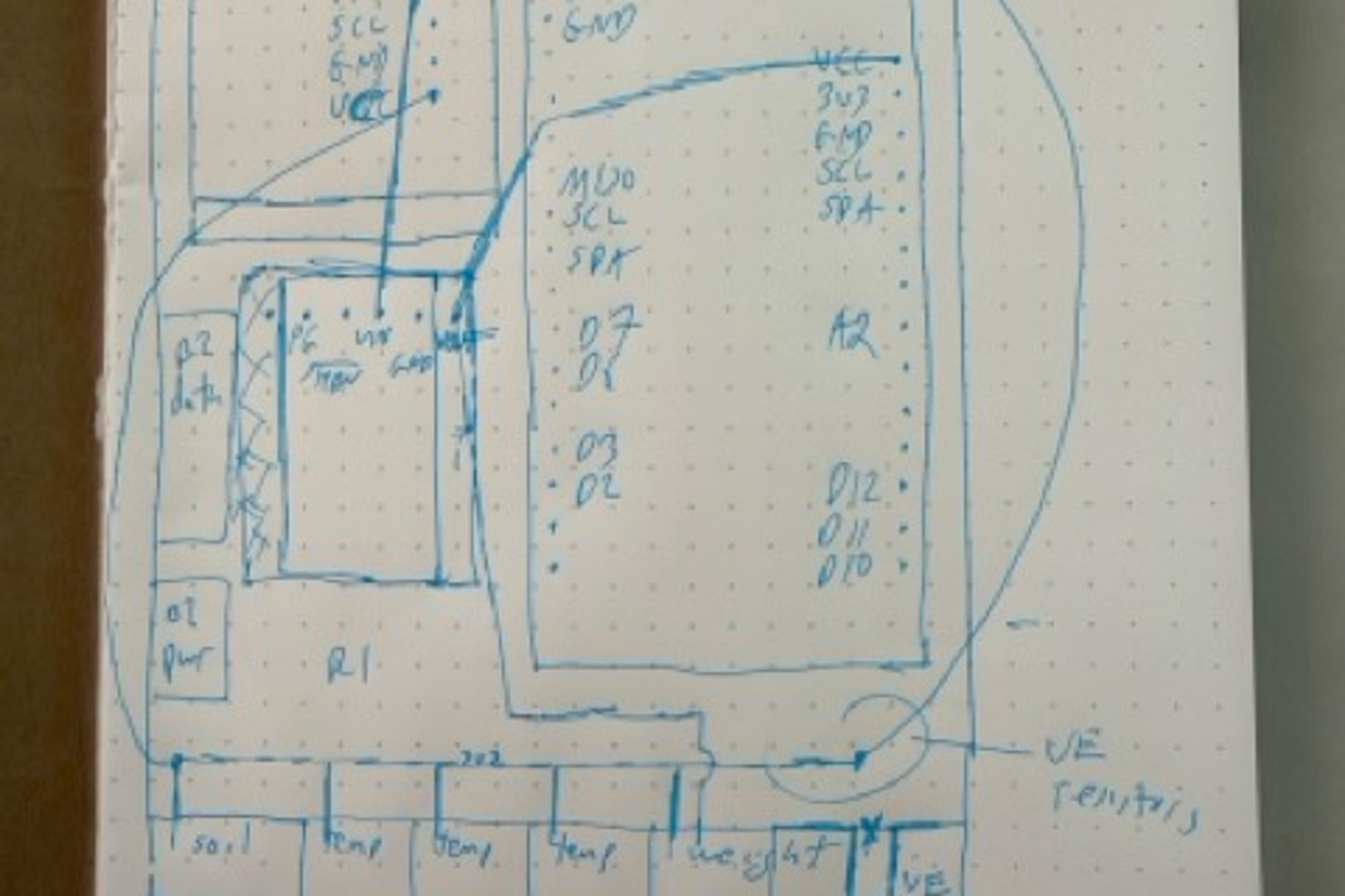 Sketch of a planned telemetry circuit.