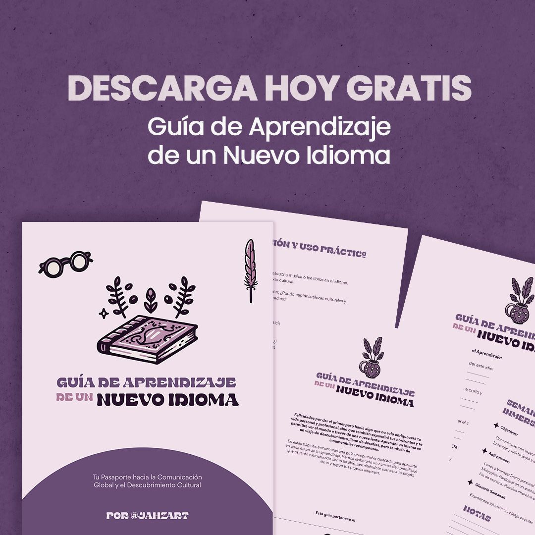 Guía de Aprendizaje de un Nuevo Idioma imprimible