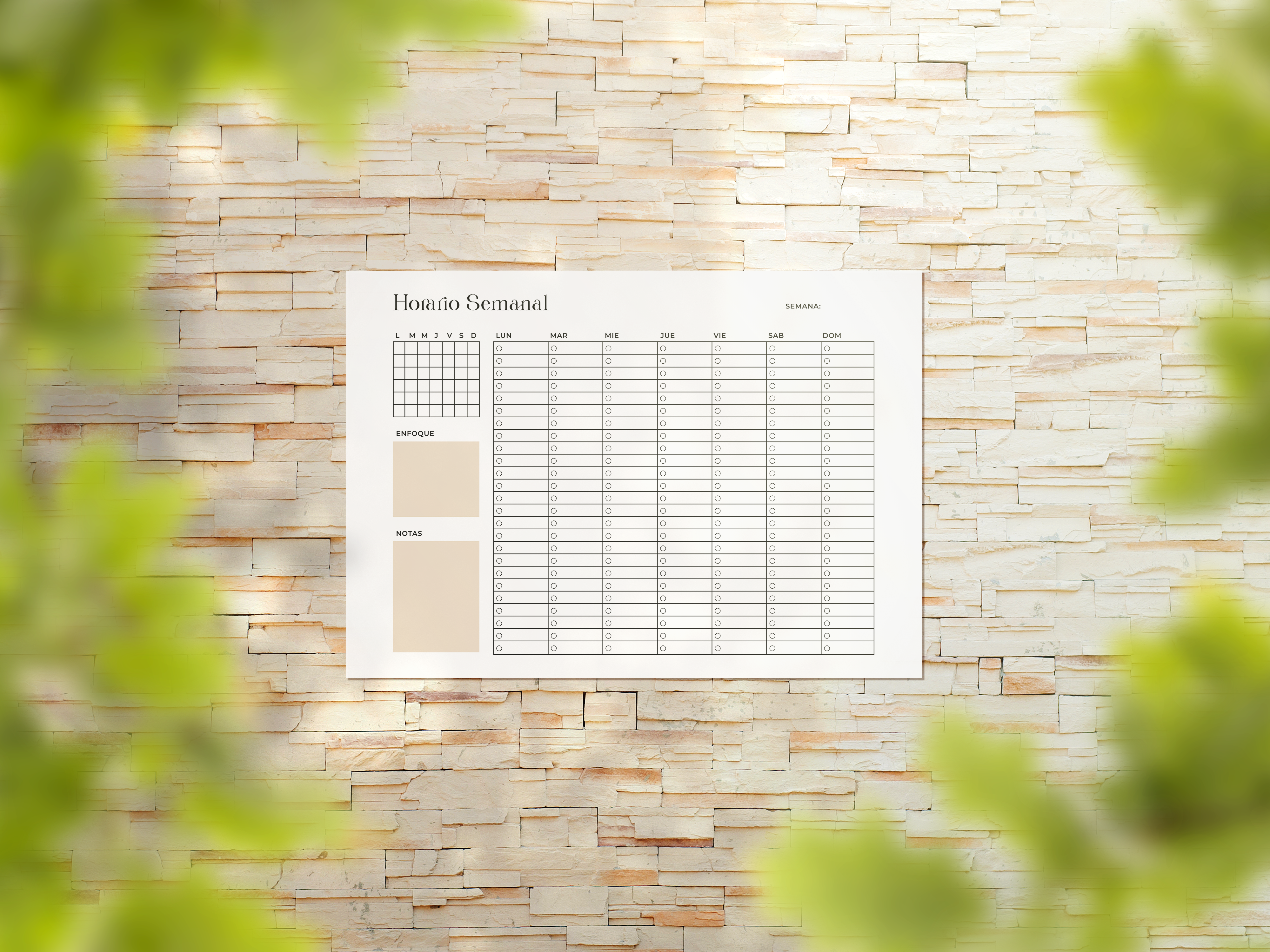 Planner Vintage Diario, Semanal y Mensual para imprimir