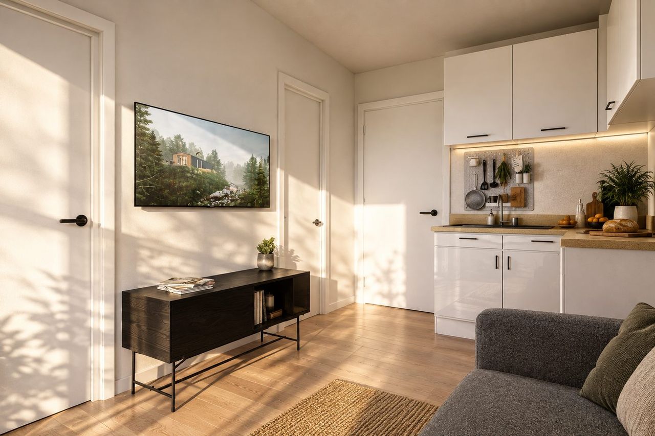 Espace de vie et cuisine