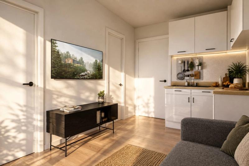Espace de vie et cuisine