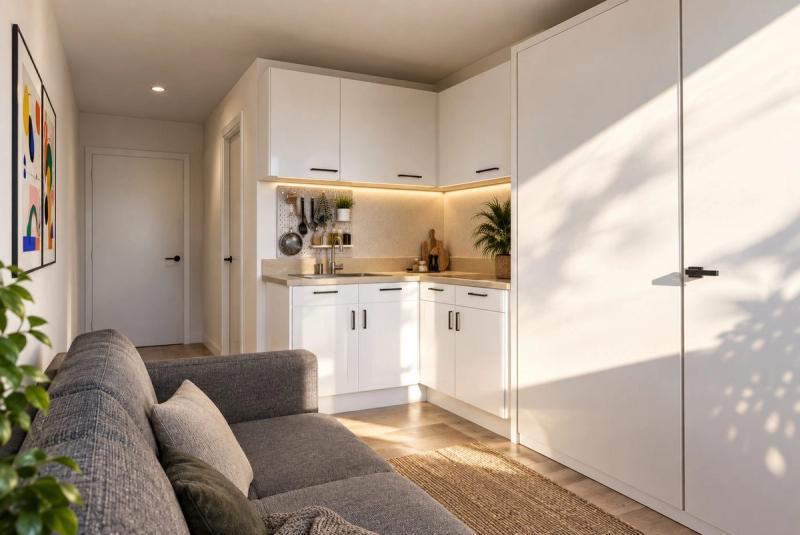 Espace de vie et cuisine