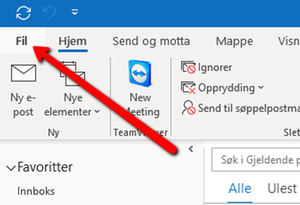 Fil i Outlook