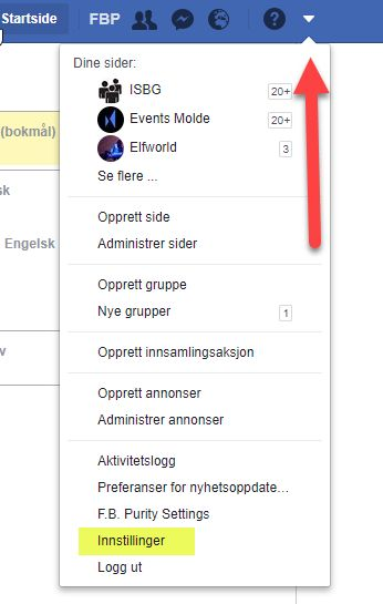 Facebook-innstillinger