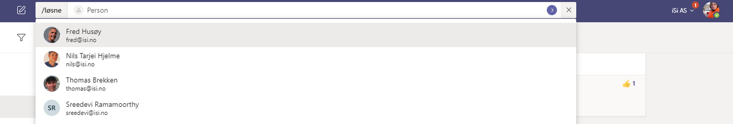 /løsne i kommandoboks