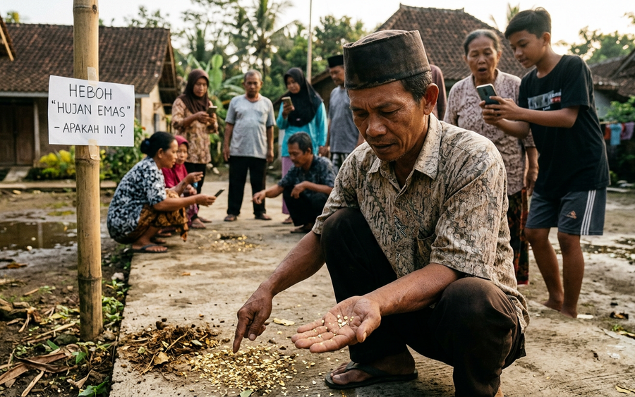 Viral "Hujan Emas Jawa Tengah" Jadi Sorotan Nasional Hari Ini