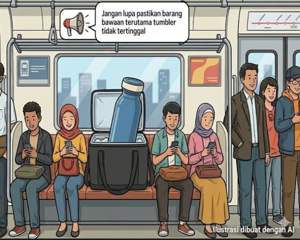 Drama Tumbler KRL Viral, Ini Penjelasan Resmi dari KAI