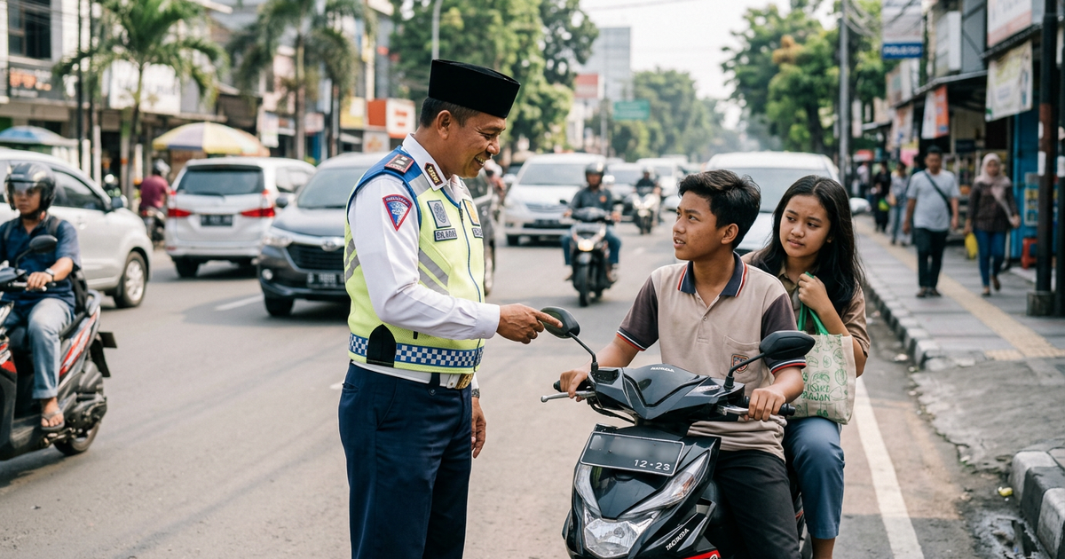 Ilustrasi artikel: Viral Video Polisi Sabar Tegur Pelanggar Lalu Lintas