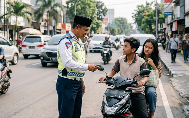 Viral Video Polisi Sabar Tegur Pelanggar Lalu Lintas