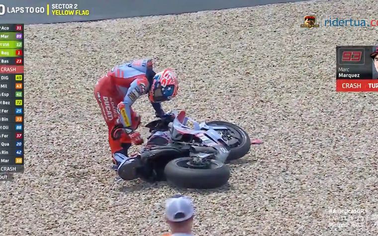 Drama Lap Pertama! Marc Márquez Tergelincir Sebelum Panas Mesin