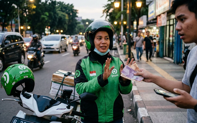 Viral Driver Ojol Tolak Tip dan Realita Driver Masa Kini