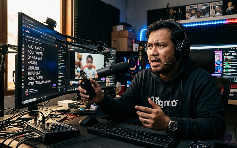 Kronologi Viral Konten Vape Bigmo yang Menuai Kecaman