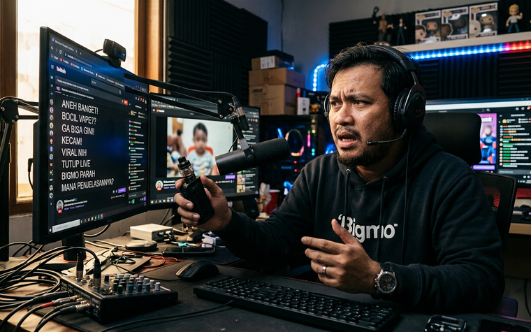 Kronologi Viral Konten Vape Bigmo yang Menuai Kecaman