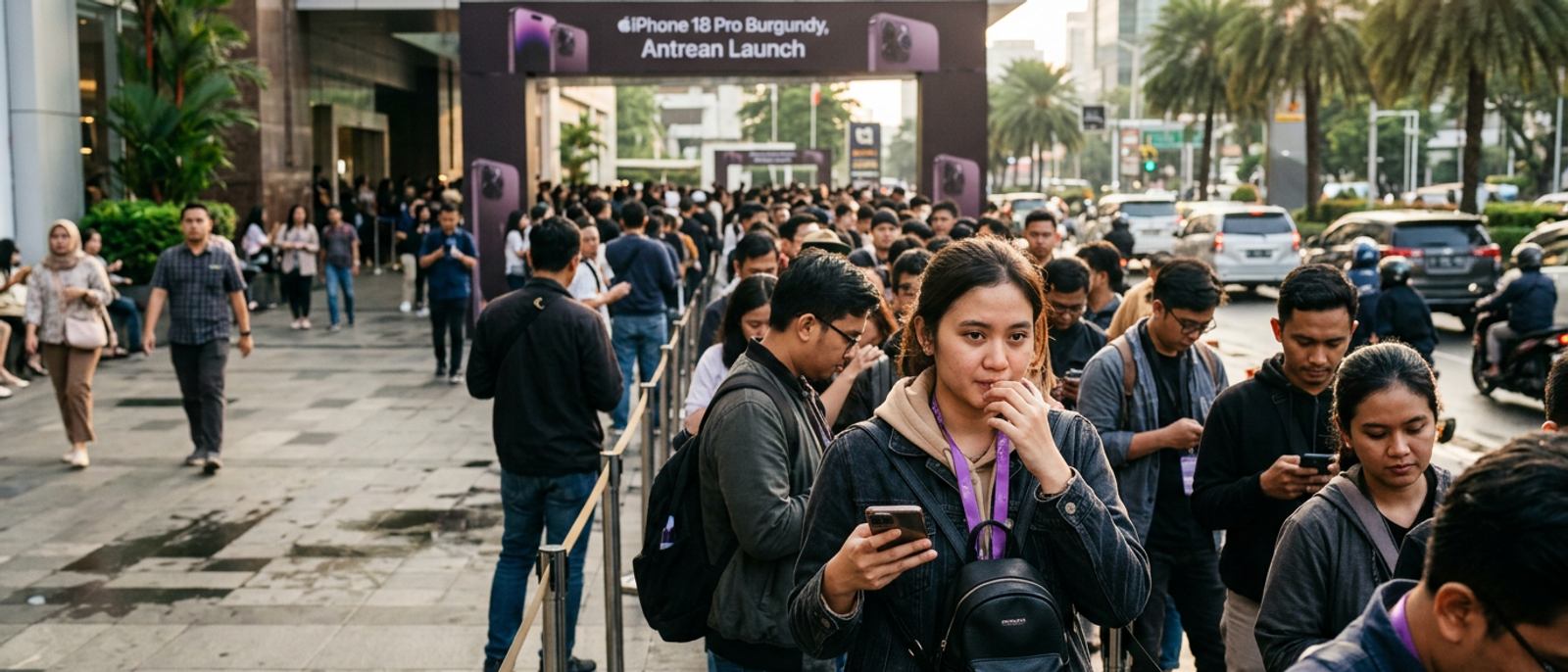 Viral Antrean iPhone 18 Pro Burgundy di Grand Indonesia Hebohkan Netizen