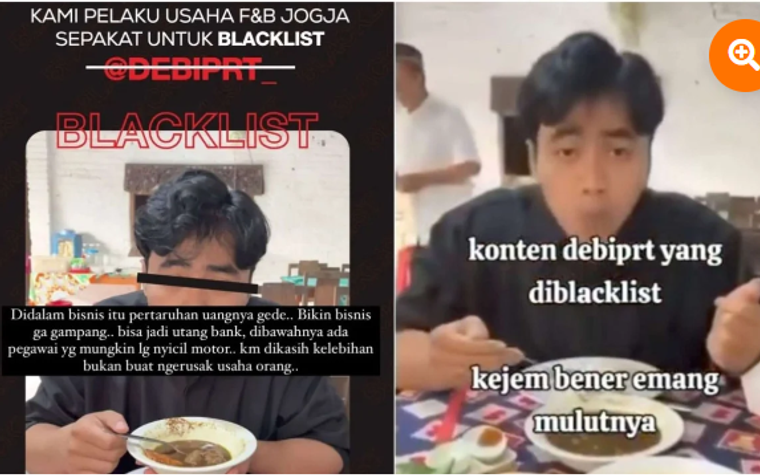 Gegara Kritik Sadis Food Vlogger Debiprt Ramai-ramai Diblacklist Pengusaha Kuliner di Jogja