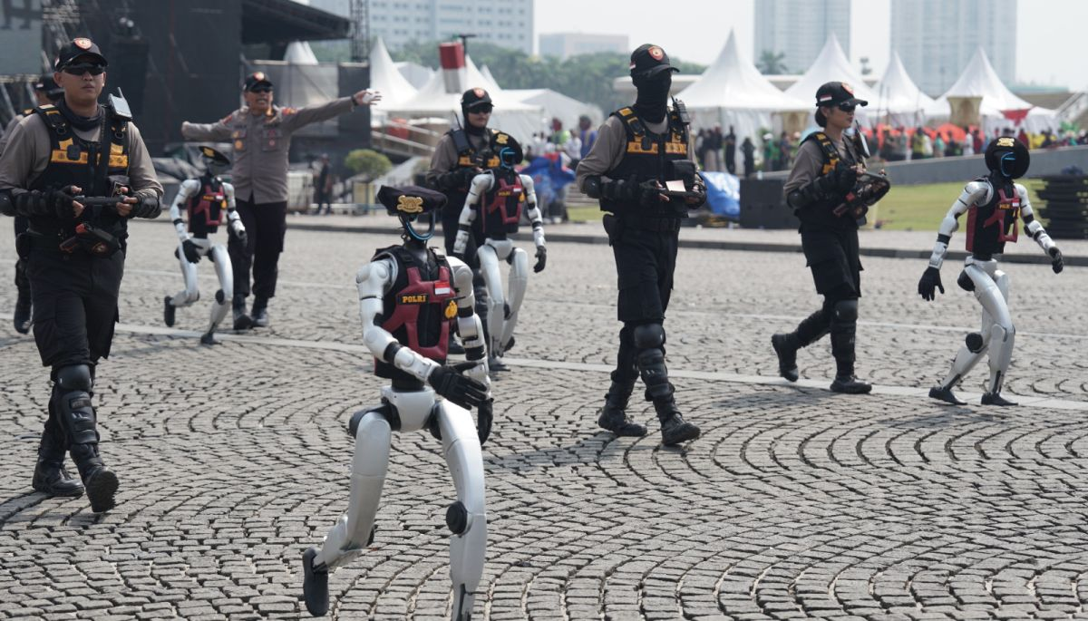 Ini Alasan Polisi Hadirkan Robot Canggih Beratribut Polri di Puncak Hari Bhayangkara Ke-79 