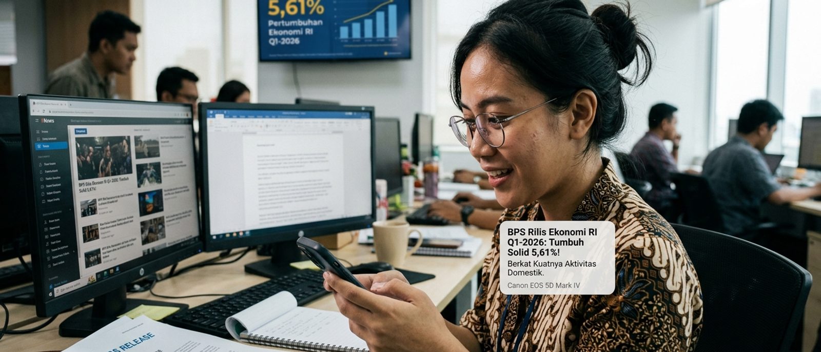 BPS Rilis Pertumbuhan Ekonomi RI: Tumbuh Solid 5,61%