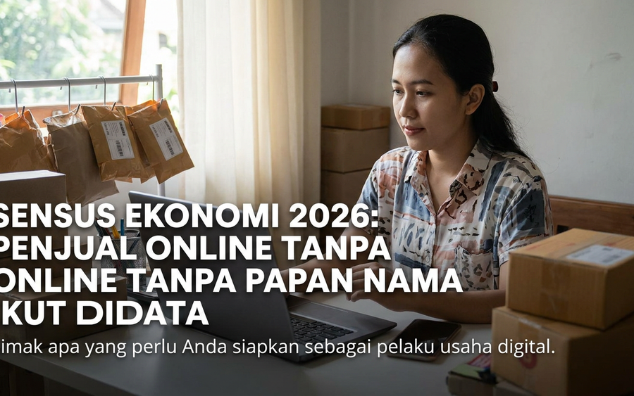 Sensus Ekonomi 2026: Penjual Online Tanpa Papan Nama Ikut Didata