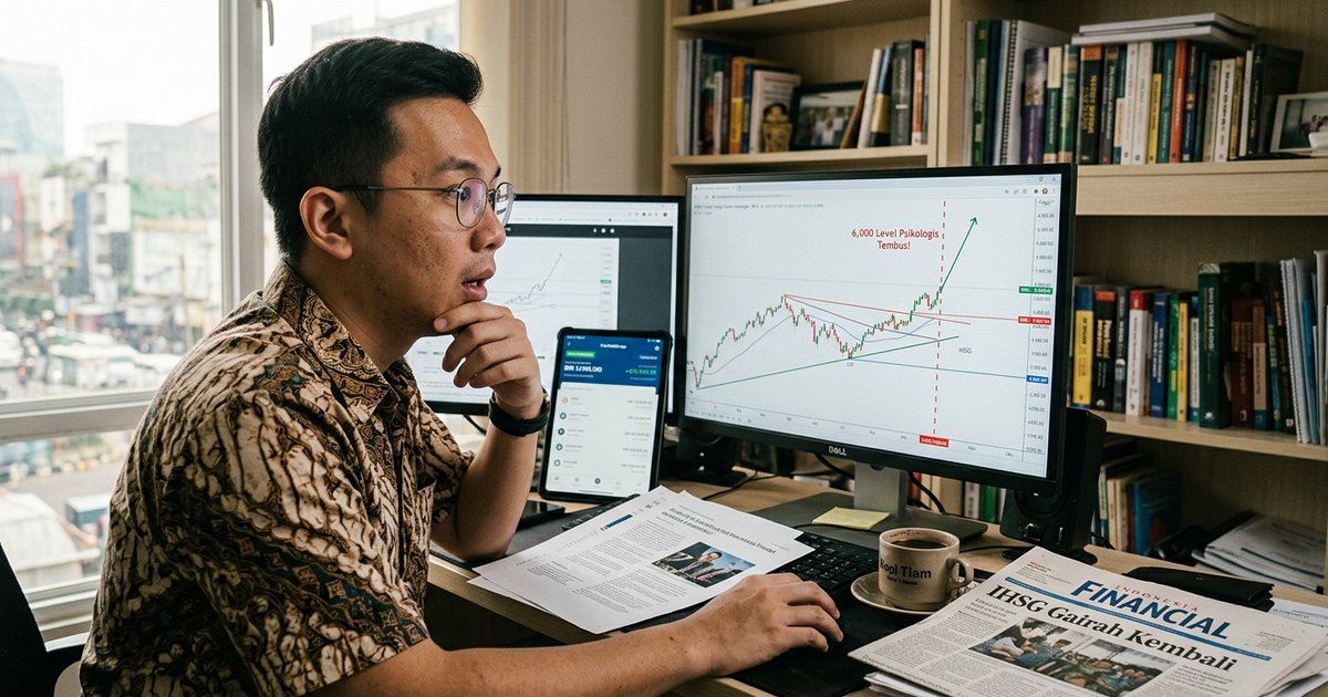 Ilustrasi artikel: Analisis Lengkap Saat ihsg tembus level 6.000 dan Dampaknya