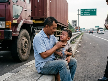 Aksi Heroik Sopir Truk di Tol Cikampek Jadi Viral