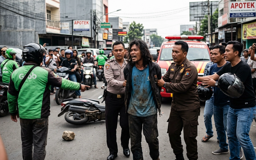 Viral ODGJ Lempar Batu: Detik-detik Evakuasi yang Menghebohkan Jakarta