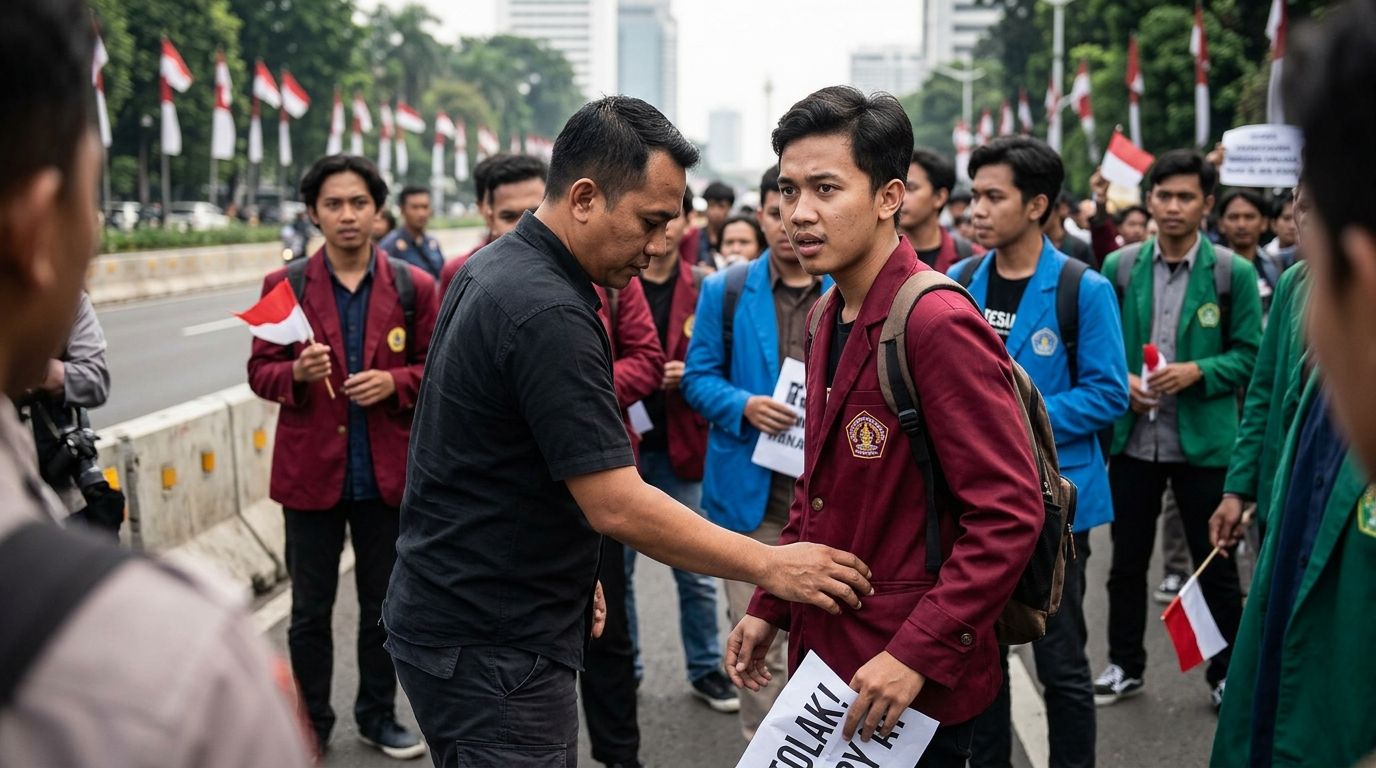 Viral Polisi Tak Berseragam Geledah Massa Demo, Ada Apa?