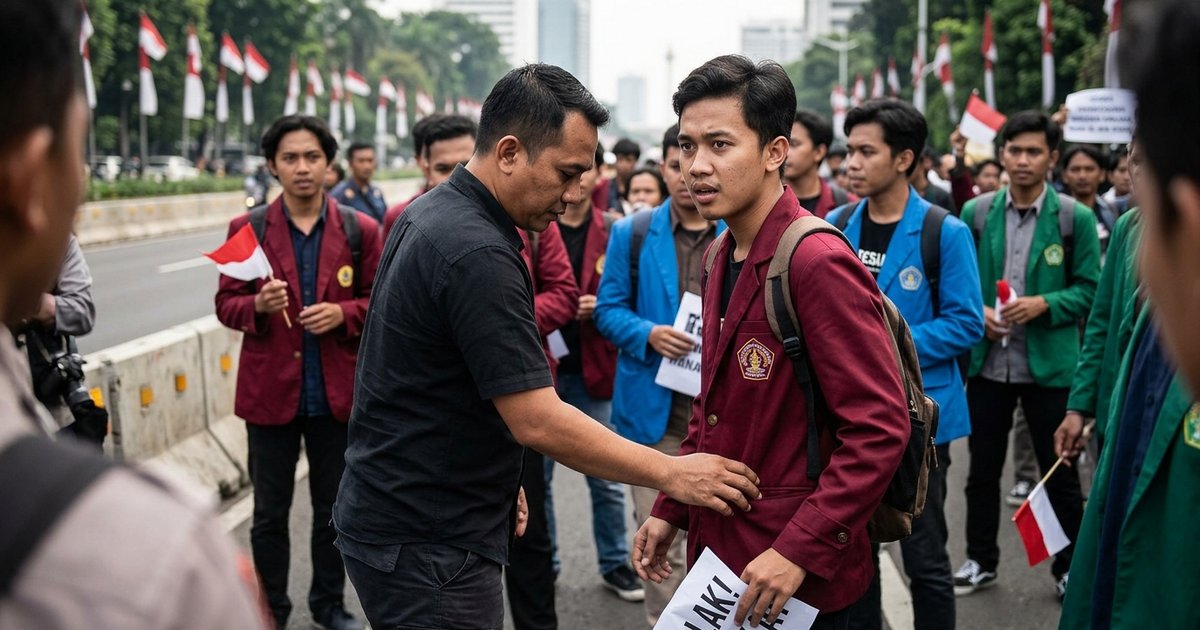 Ilustrasi artikel: Viral Polisi Tak Berseragam Geledah Massa Demo, Ada Apa?