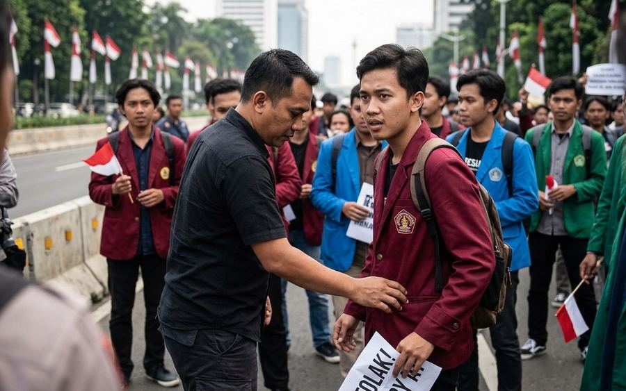 Viral Polisi Tak Berseragam Geledah Massa Demo, Ada Apa?