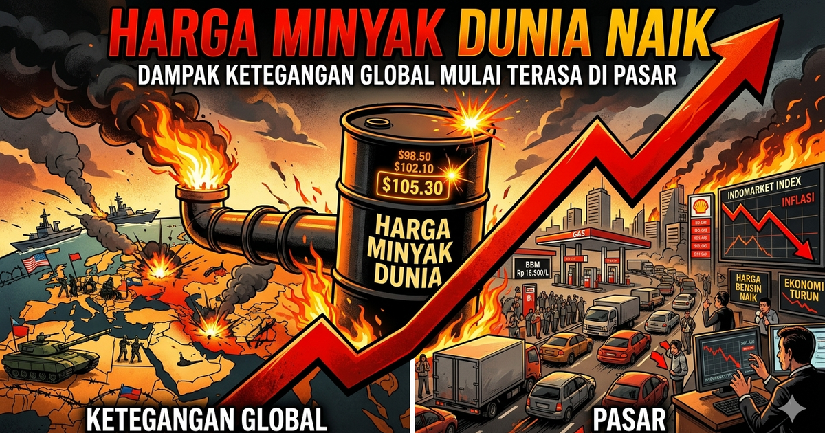 Ilustrasi artikel: Harga Minyak Dunia Naik, Dampak Ketegangan Global Mulai Terasa di Pasar