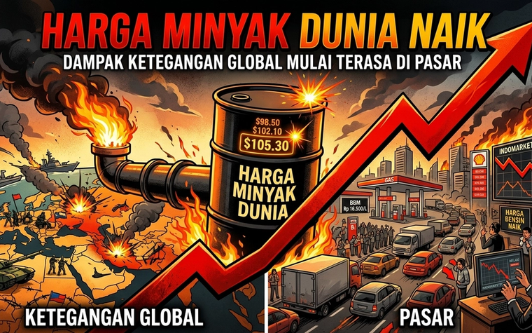 Harga Minyak Dunia Naik, Dampak Ketegangan Global Mulai Terasa di Pasar