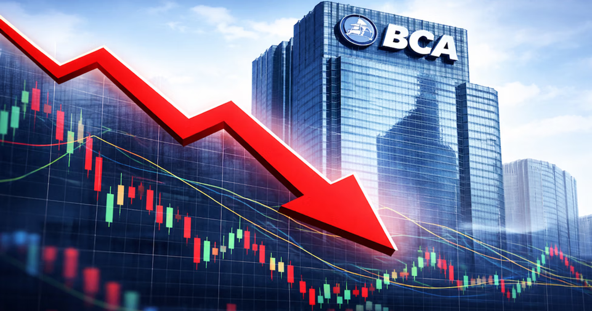 Ilustrasi artikel: BBCA Melemah Signifikan, Harga Terkoreksi Jauh dari Level 10.000