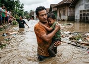 Viral Aksi Heroik Penyelamatan Anak di Banjir Bandang Jawa Tengah