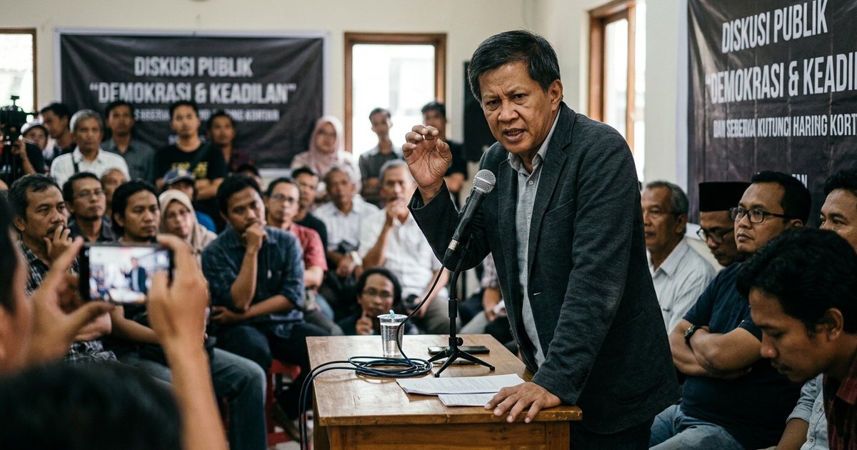 Ilustrasi artikel: Rocky Gerung Kritik Keras Aksi Blus dan Berita Viral