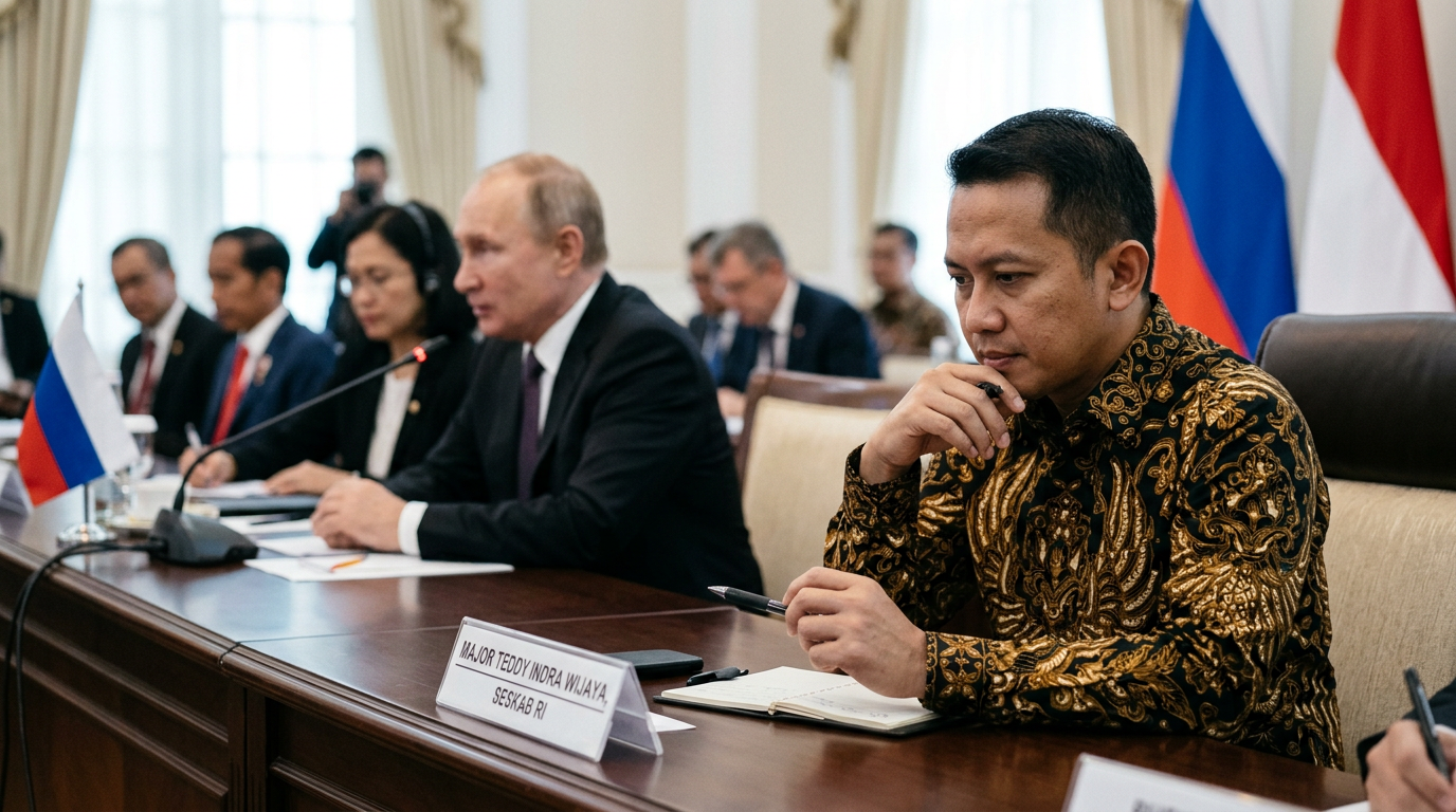 Gestur Teddy Saat Putin Bicara Jadi Sorotan Viral