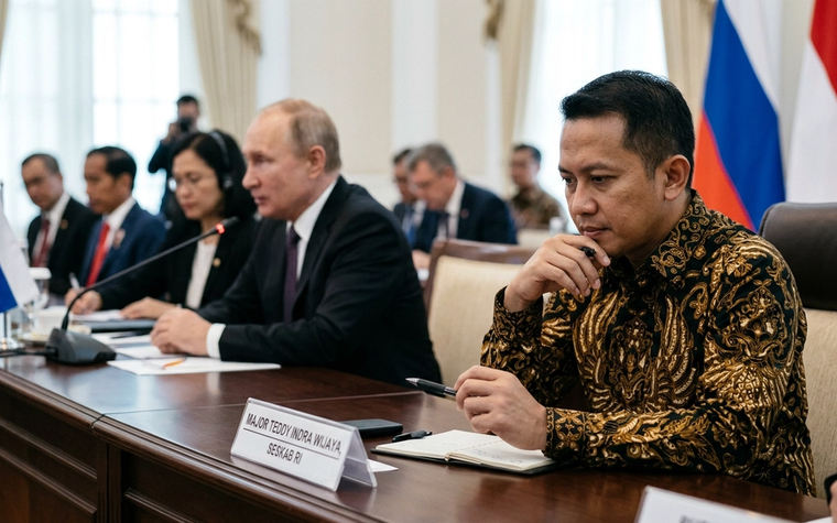 Gestur Teddy Saat Putin Bicara Jadi Sorotan Viral