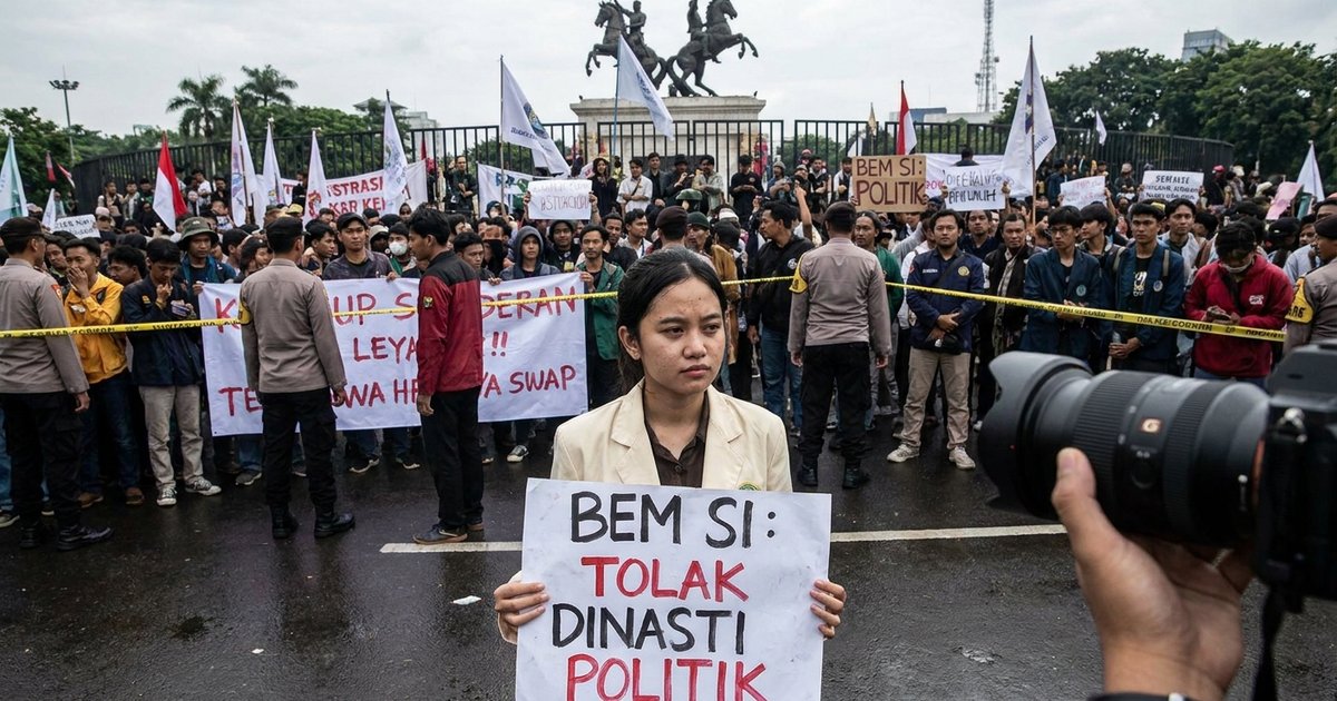 Ilustrasi artikel: Demo di Patung Kuda: Aksi Viral hingga Manuver Jokowi
