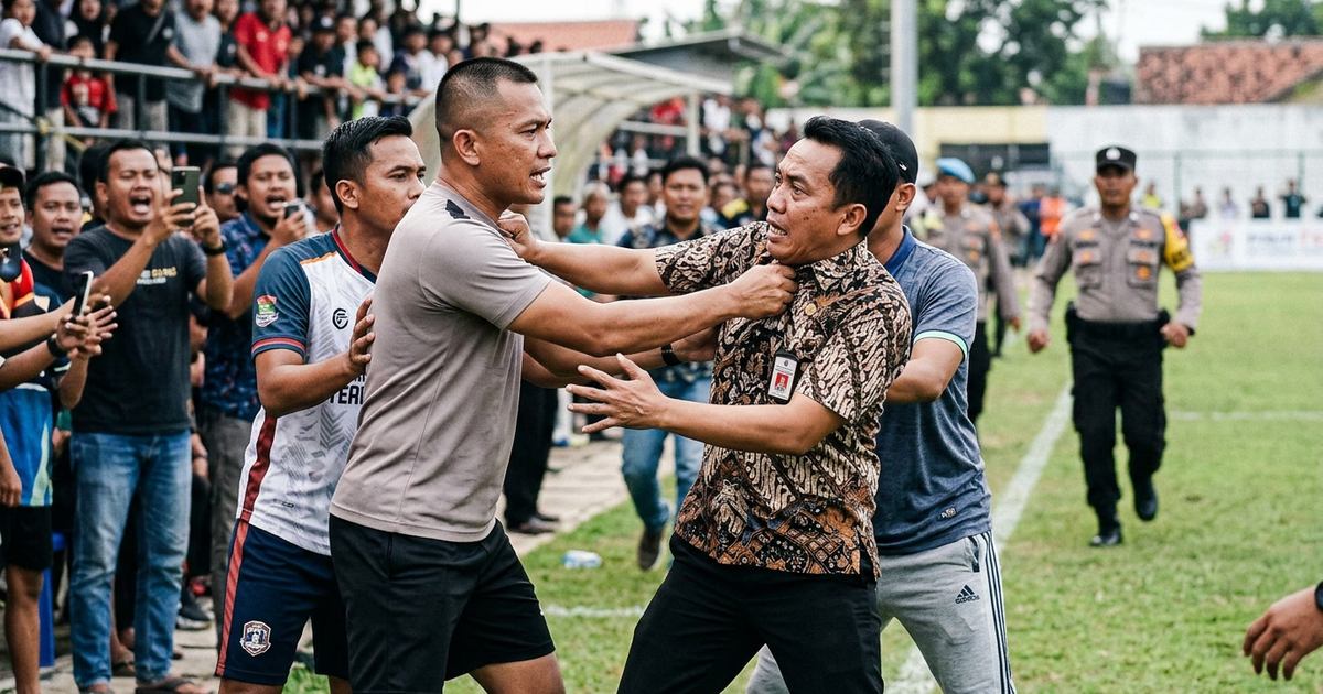 Ilustrasi artikel: Viral Polisi dan ASN Adu Jotos di Laga Sepak Bola