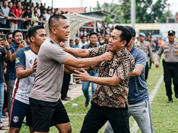 Viral Polisi dan ASN Adu Jotos di Laga Sepak Bola