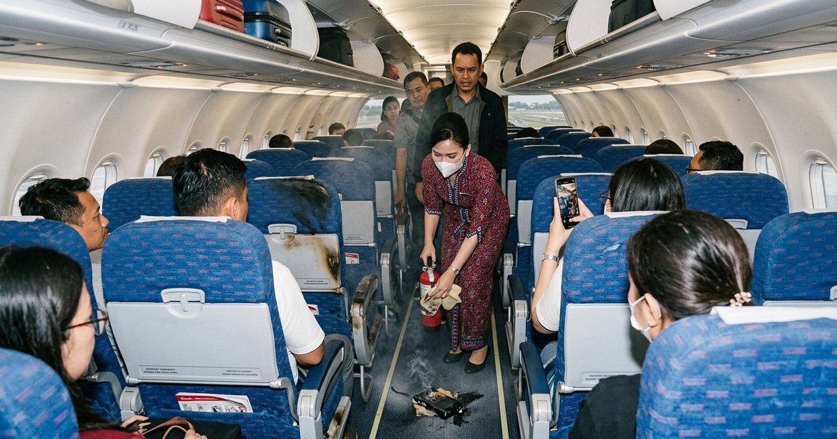 Ilustrasi artikel: Viral Power Bank Terbakar Pesawat Batik Air, Ini Faktanya