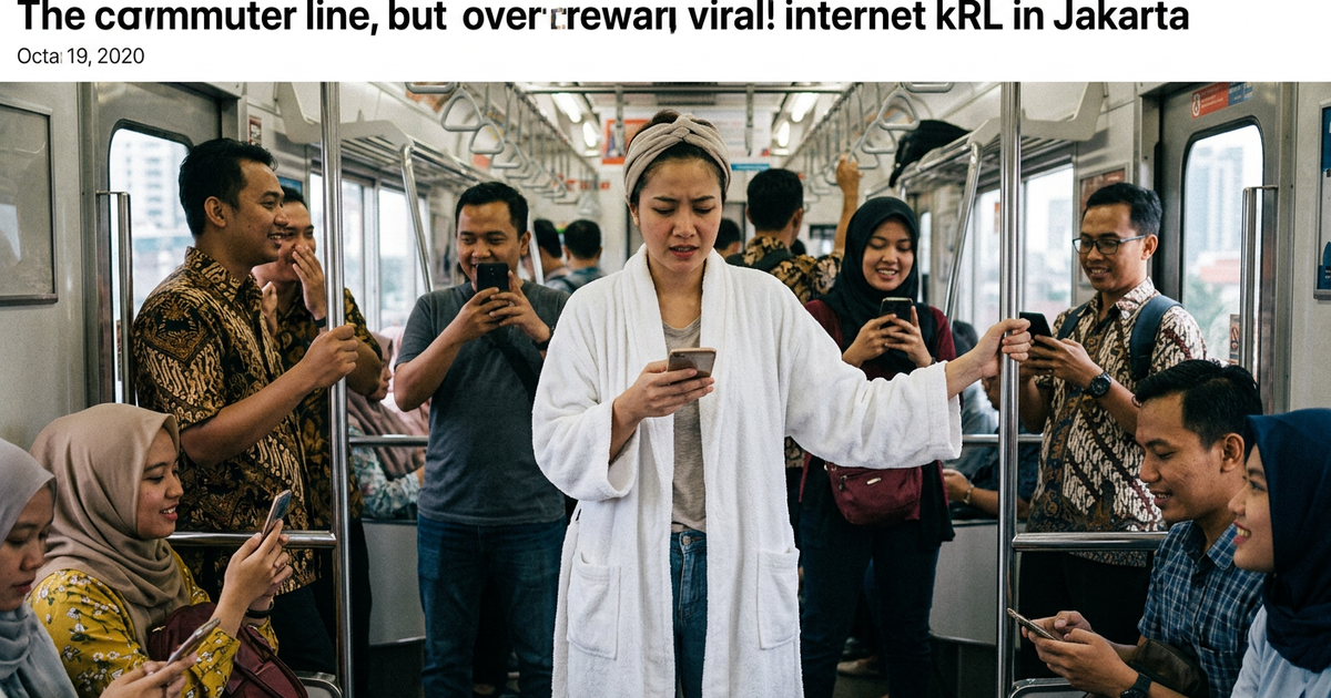 Ilustrasi artikel: Viral Penumpang KRL Pakai Jubah Mandi Bikin Netizen Geger