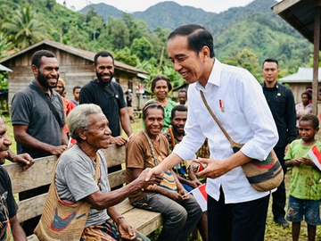 Momen Viral Presiden Jokowi Kunjungi Desa Terpencil di Papua Hari Ini