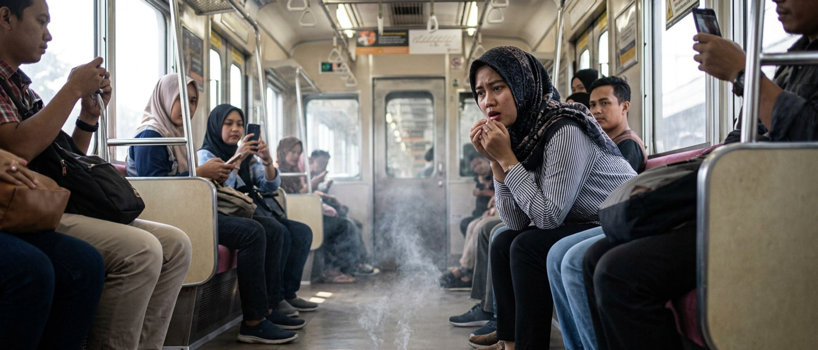 HP Meledak di KRL: Detik-detik Mencekam di Stasiun Rawa Buntu Terekam Kamera