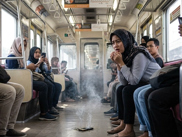 HP Meledak di KRL: Detik-detik Mencekam di Stasiun Rawa Buntu Terekam Kamera