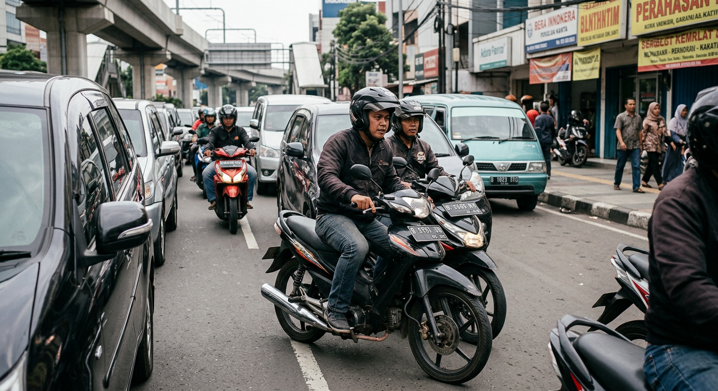 Aksi Pemotor Viral: Momen Menegangkan di Jalanan Ibu Kota Terekam Kamera