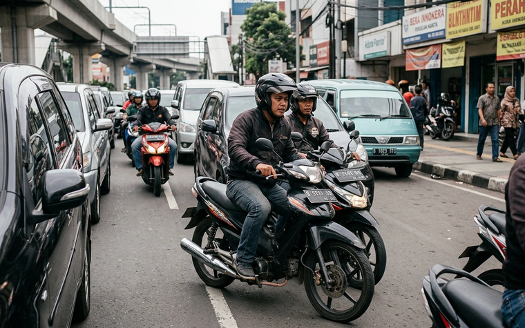 Aksi Pemotor Viral: Momen Menegangkan di Jalanan Ibu Kota Terekam Kamera